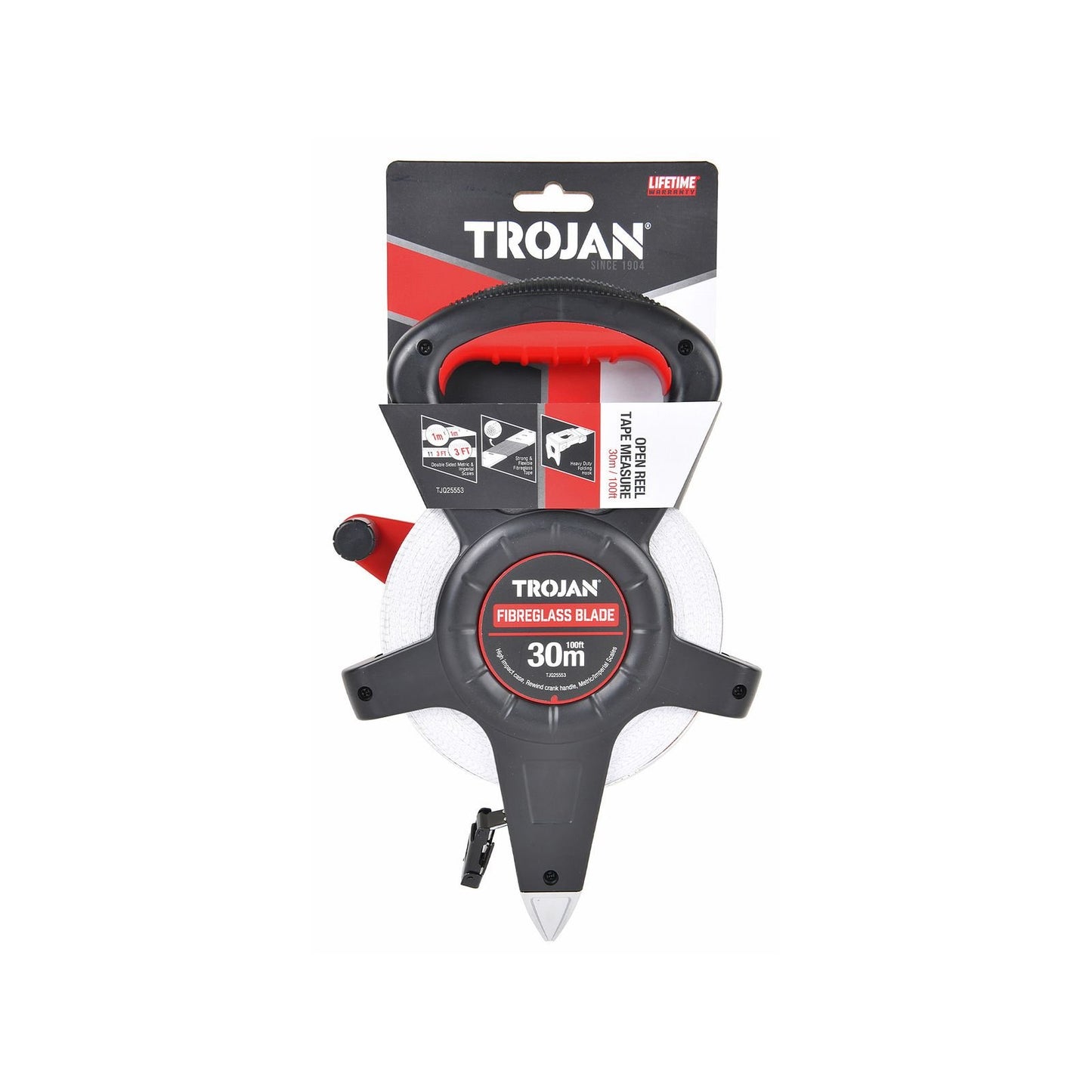 Trojan Open Reel Tape Measure - 30m
