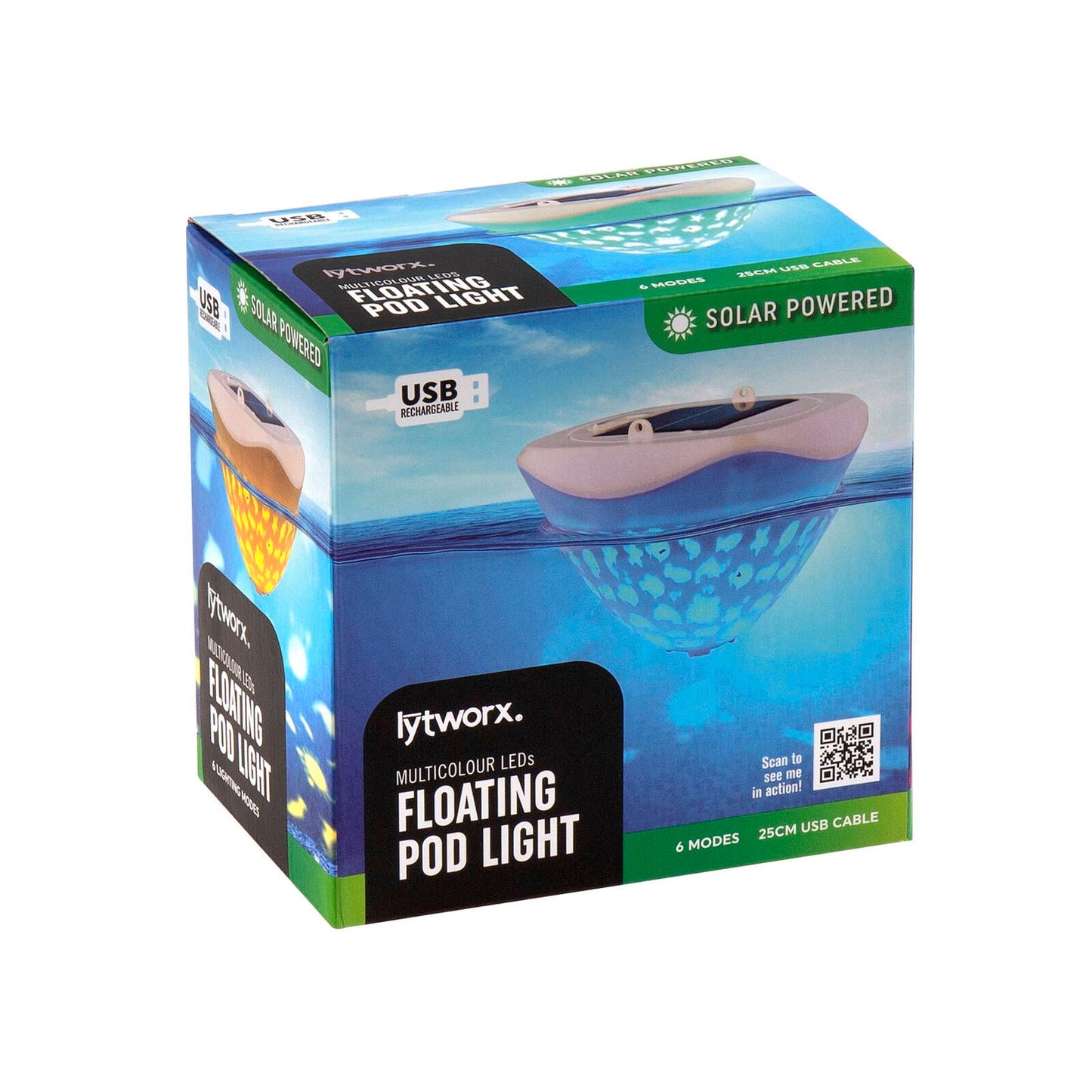 Lytworx Solar Multicolour Floating Pod Light - 135mm