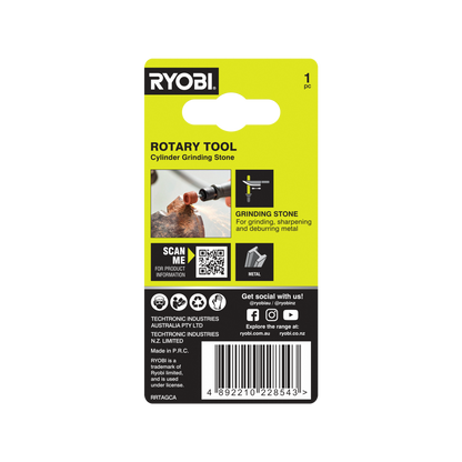 Ryobi Rotary Cylinder Grinding Stone - 9.5mm