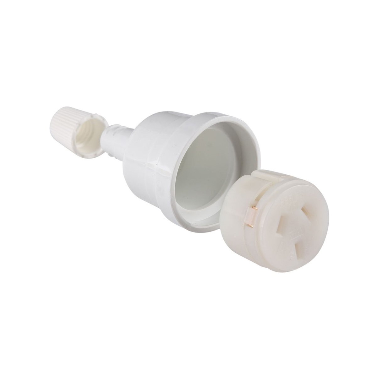 HPM 15A Extension Socket Plug - White - PVC - Safe & Durable