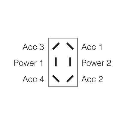 Narva Heavy Duty Rocker Switch - DPDT - 12/24V - 20A/10A