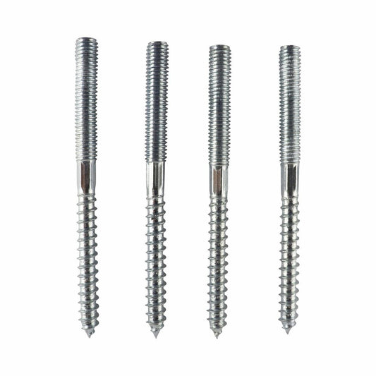 Everhang M8 Hanger Bolt 100mm Zinc Plated Steel 4 Pack Durable