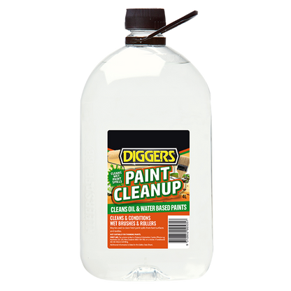 DIGGERS™ Paint Cleanup - 4L - Water Based - Low Odour - Non-Flammable
