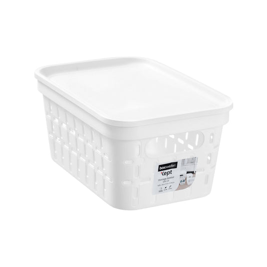 Boxsweden Kept Storage Basket - Small - 26 x 17.5 x 12.5cm - White