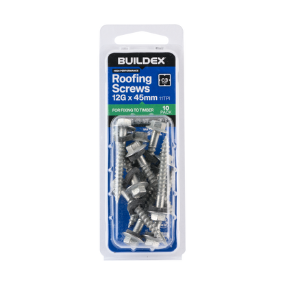 Buildex Cladding Screws - 12g x 45mm - 10 Pack
