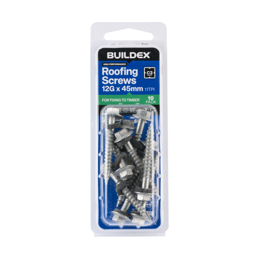 Buildex Cladding Screws - 12g x 45mm - 10 Pack