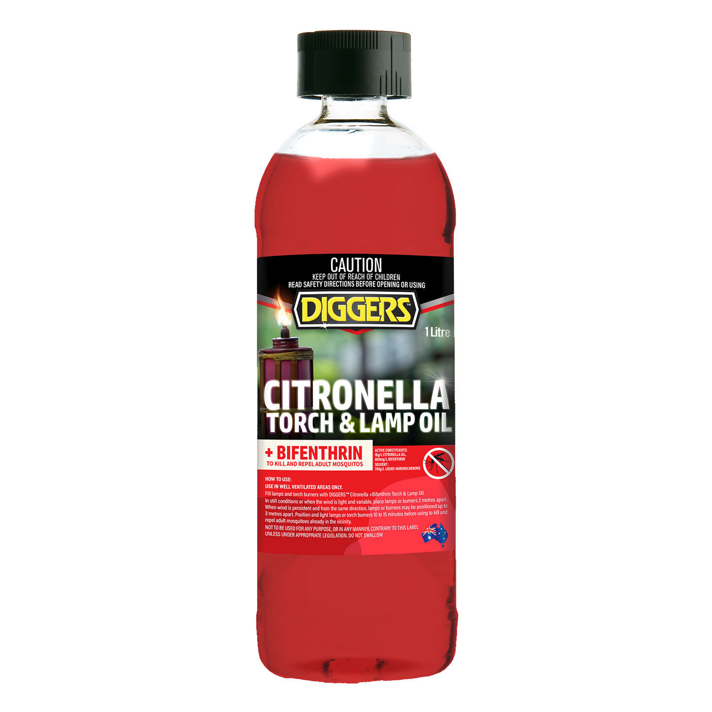 DIGGERS Citronella Torch And Lamp Oil +Bifenthrin - 1L