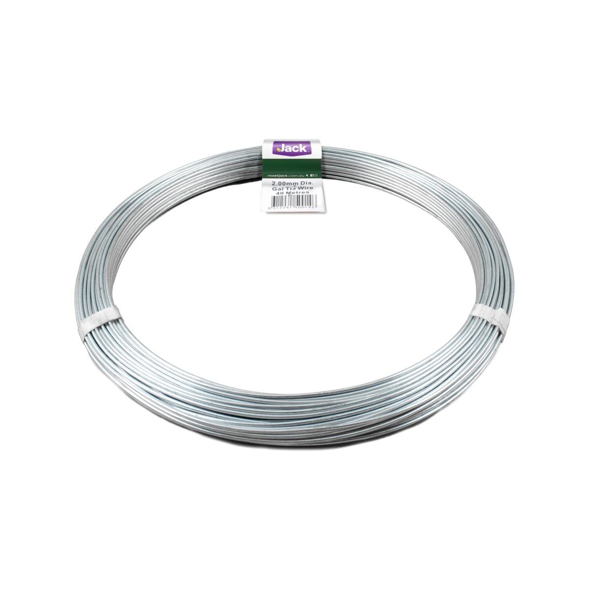 Jack Galvanised Tie Wire 2mm x 40m 1kg Soft Easy To Use