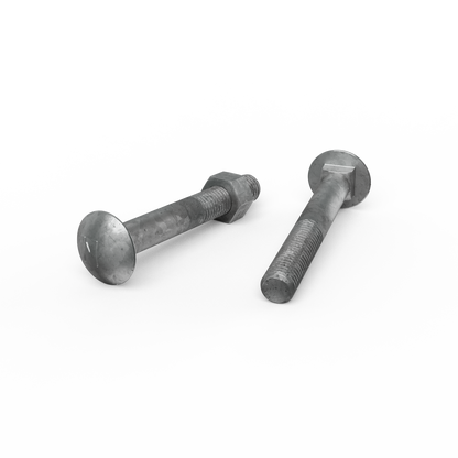Zenith M12 x 90mm - Hot Dip Galvanised Cup Head Bolts & Nuts - 12 Pack