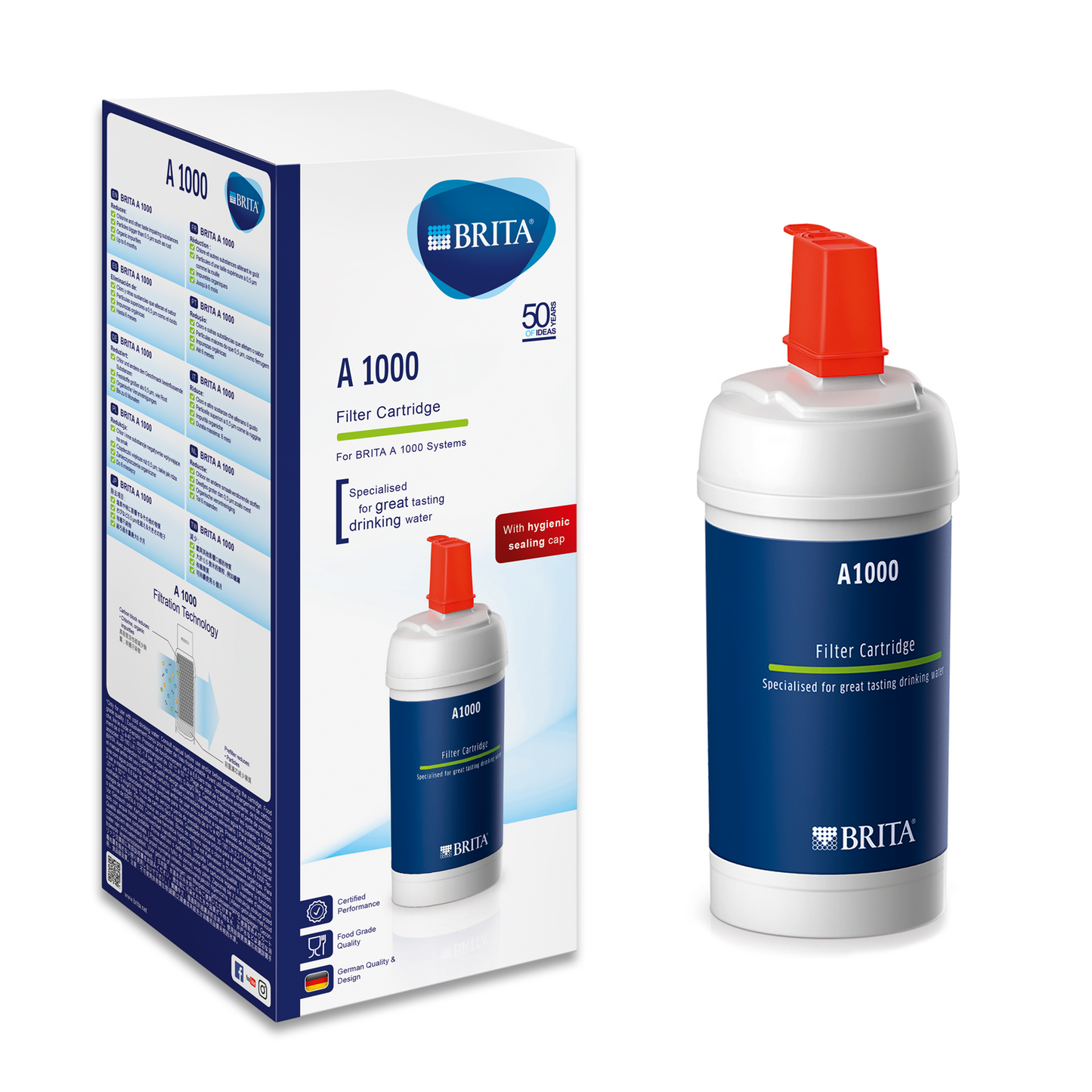 Brita a1000 Undersink Filter - 106 x 232mm