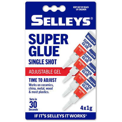 Selleys Super Glue Adjustable Gel - 4 x 1g