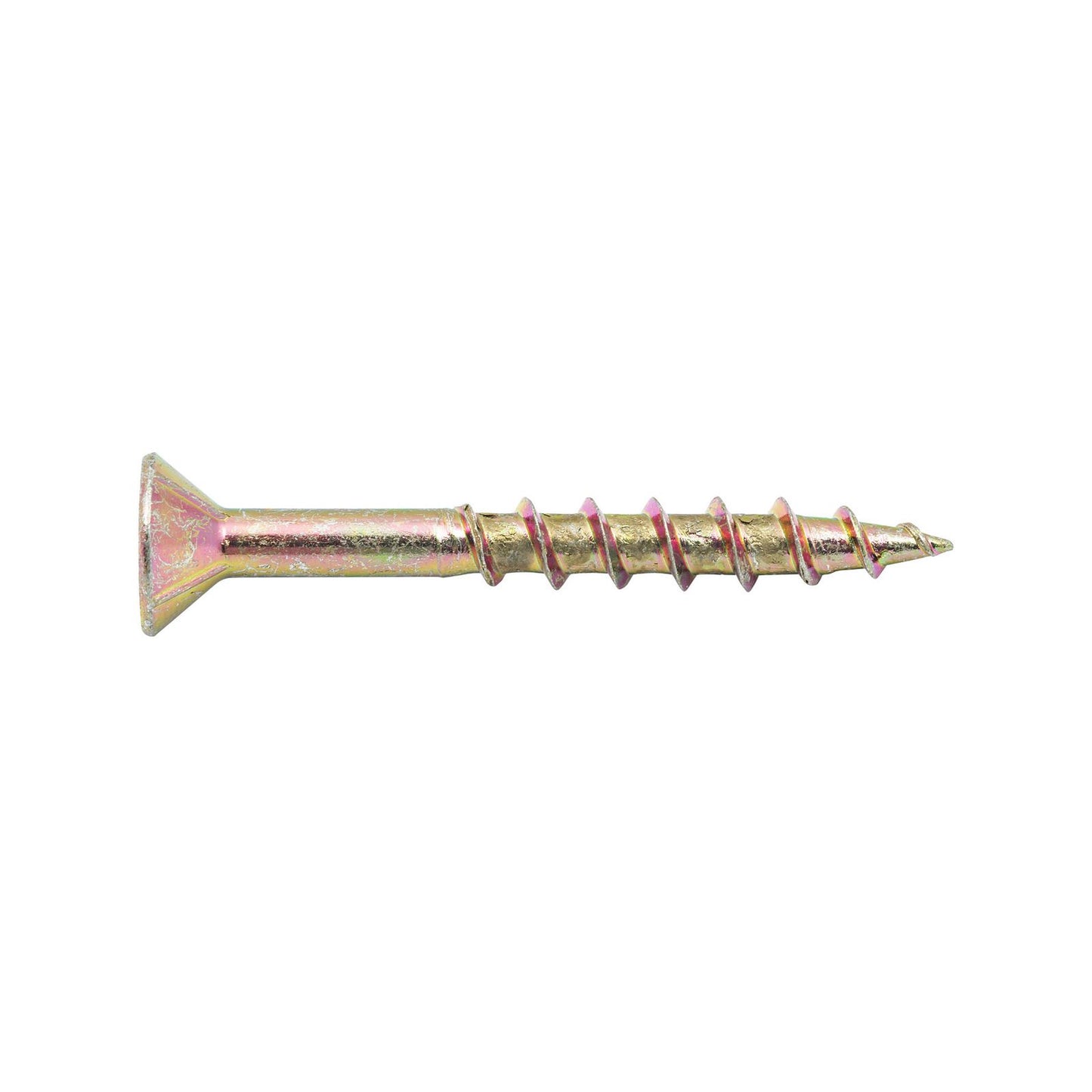 Zenith Countersunk Rib Head Chipboard Screws - 10g x 40mm - 50 Pack - Gold