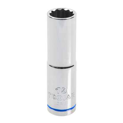 Trojan Deep Socket - 15mm - 1/2" Drive