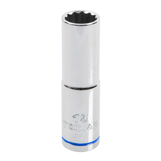 Trojan Deep Socket - 15mm - 1/2" Drive