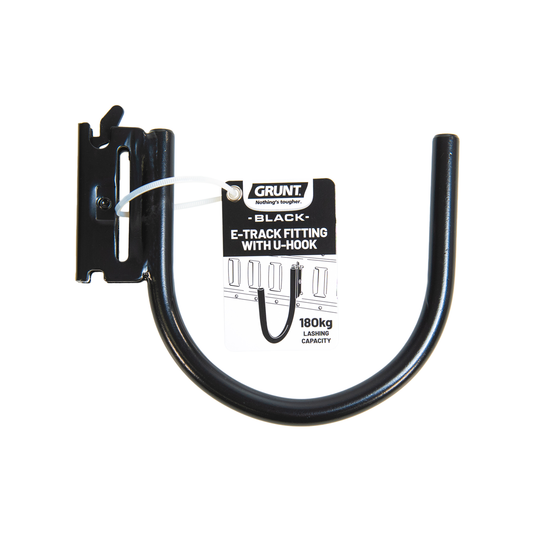 Grunt E Track Fitting with U Hook - 180kg - Black