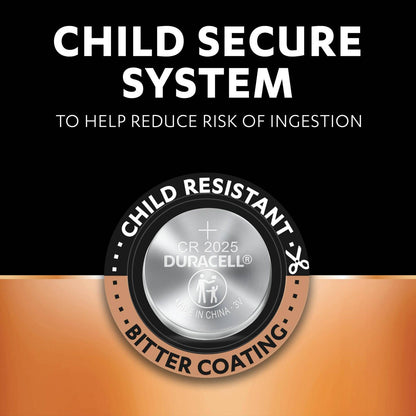 Duracell Specialty Lithium Coin - CR2025 - 3V - 4 Pack
