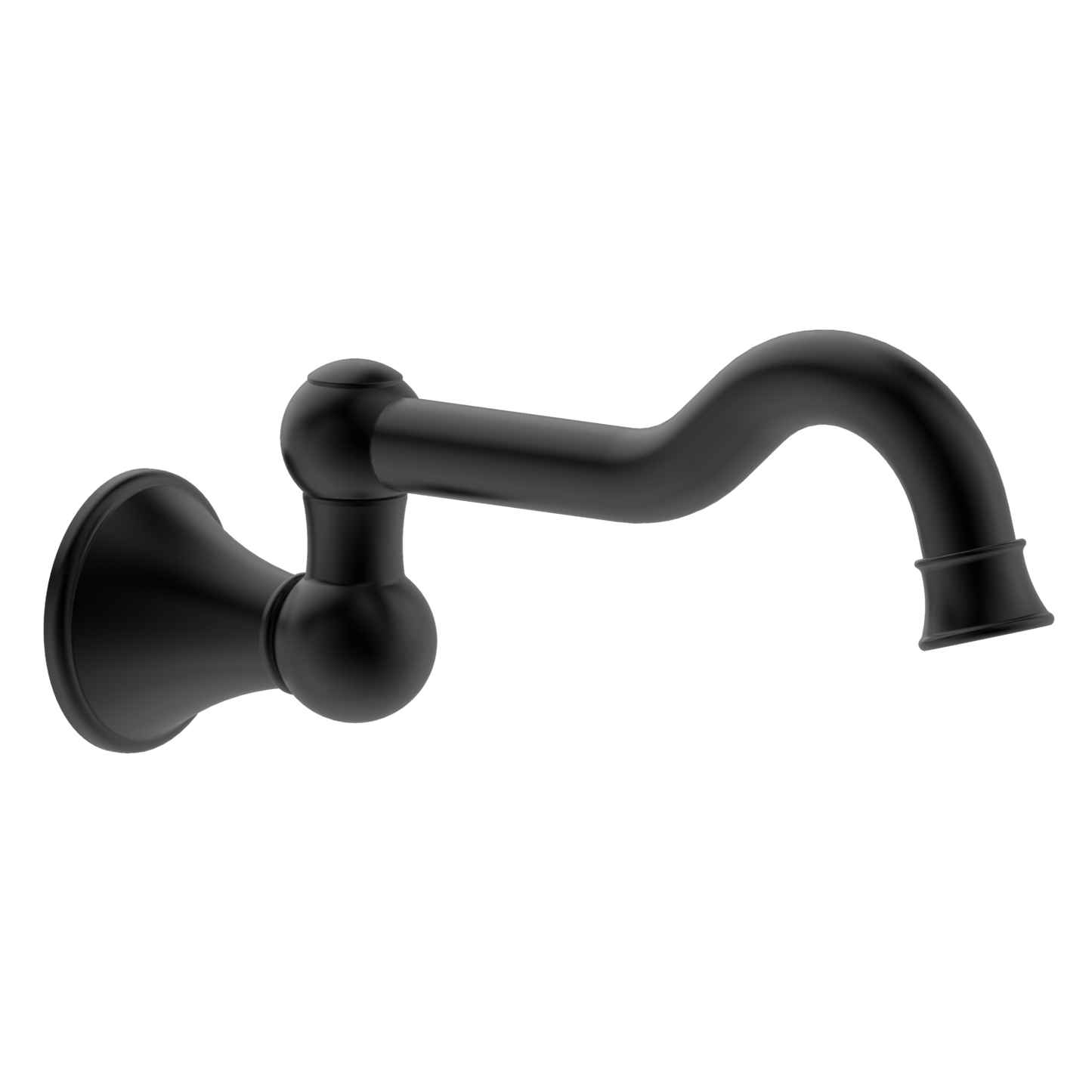 Mondella MAESTRO Classic Swivel Bath Spout Matte Black Maestro