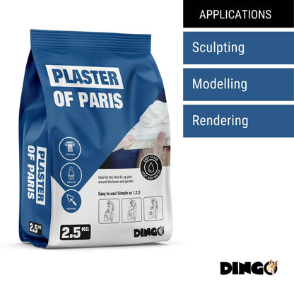 Dingo Plaster of Paris 2.5kg White Easy To Use For Sculpting Moulds