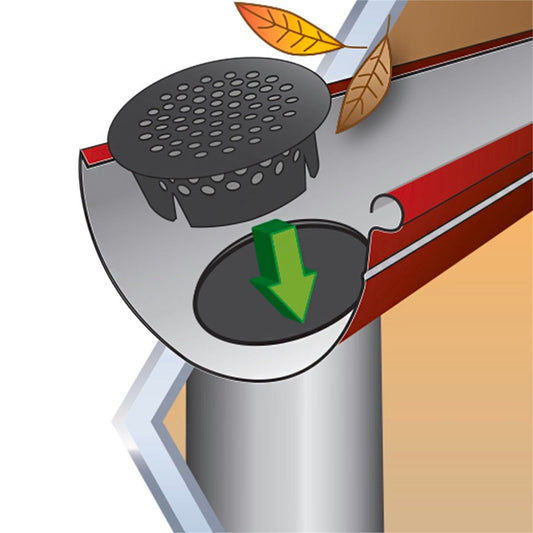 Jack Downpipe Covers - 90mm - Plastic - Prevents Blockage - 2 Pack