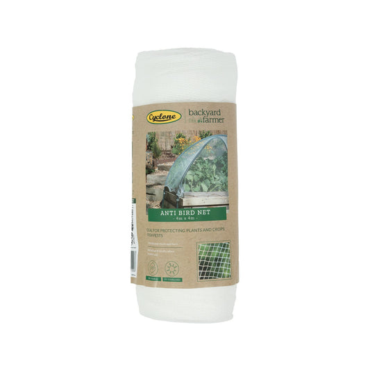 Backyard Farmer Anti Bird Net - 4 x 4m - White