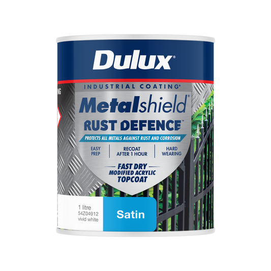 Dulux Metalshield Rust Defence - 1L - White Satin