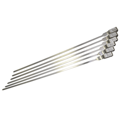 Matador Stainless Steel Skewers - 33cm - 6 Pack - Built-in Handle