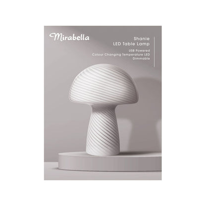 Mirabella White Shanie LED Table Lamp