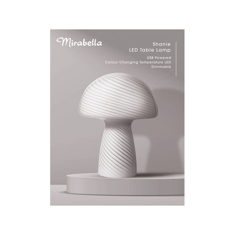 Mirabella White Shanie LED Table Lamp