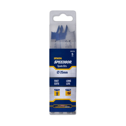 Irwin Spade Bit - 25mm - Blue Groove - 5 Pack