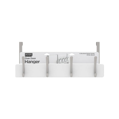 Mode 4 Over Door Hanger - 5 Hooks - 450mm x 70mm x 45mm - White