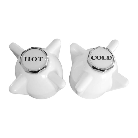 Shaw Mason White Zinc Die Cast Handles - 39 x 40mm - Pair