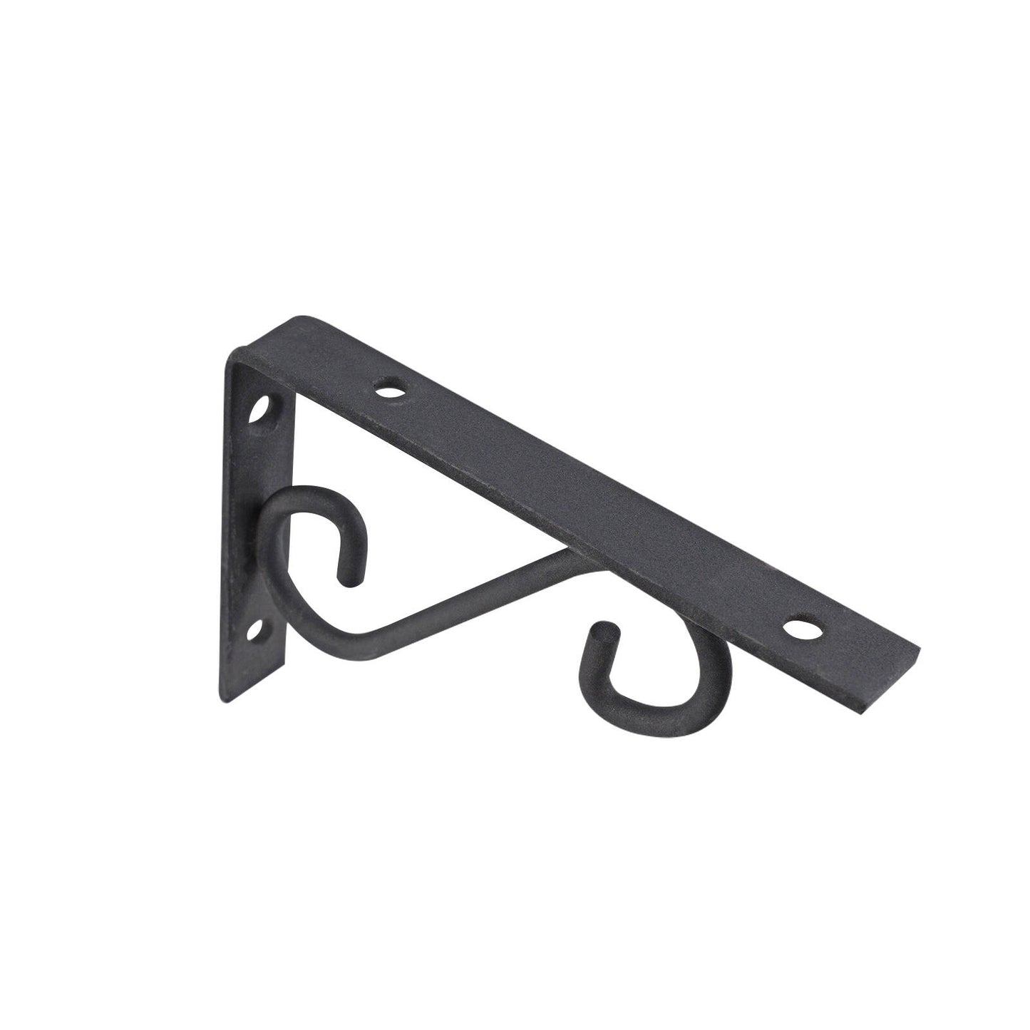 Carinya Black Scroll Stayed Bracket - 150x100mm