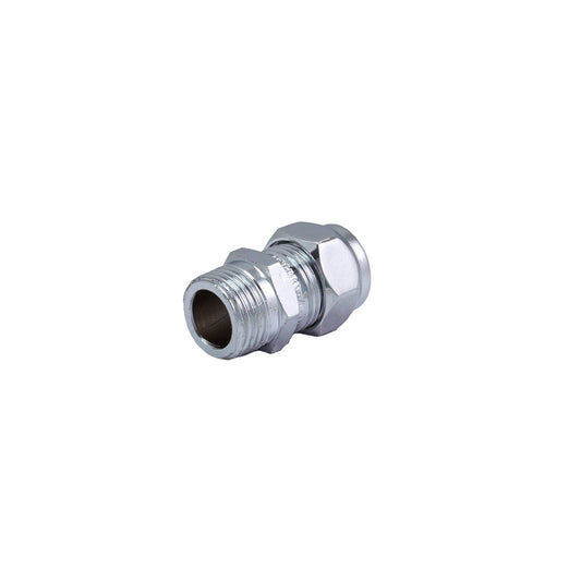 Brasshards Chrome Plated Male Compression Union - 15c x 15mi