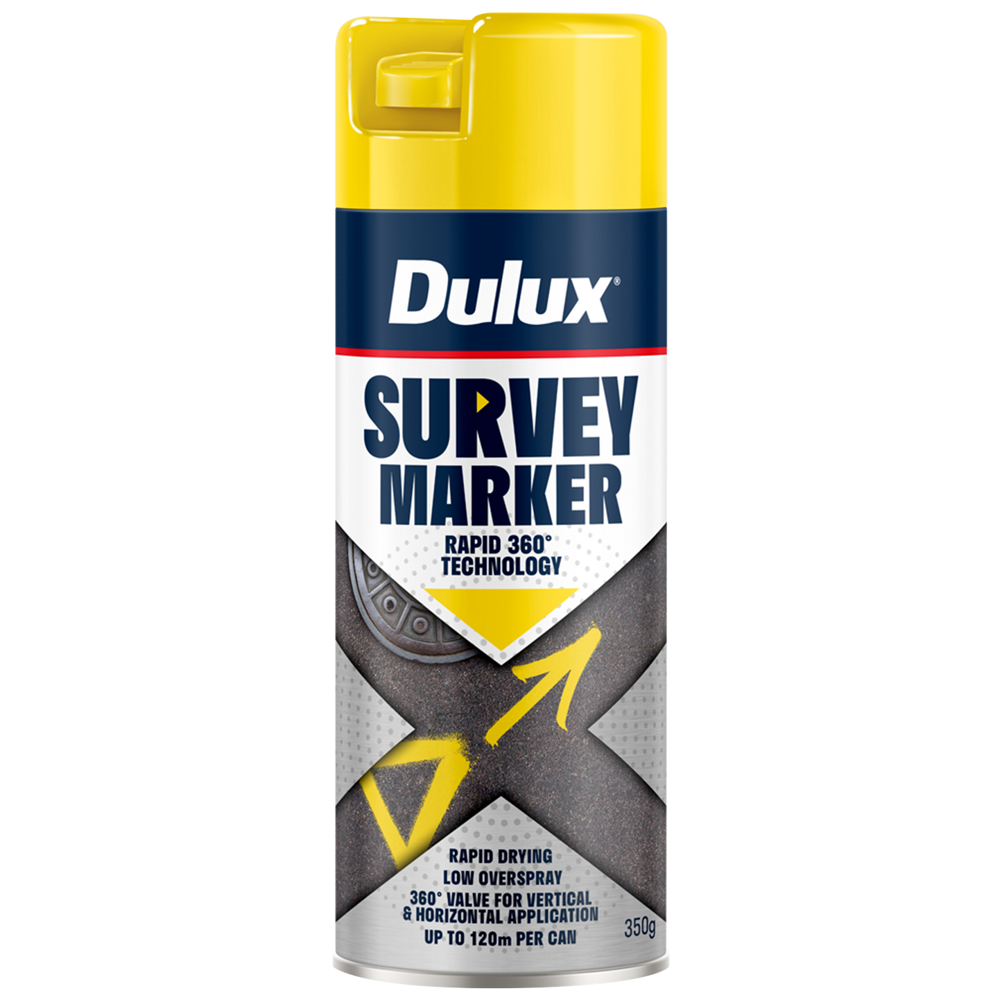 Dulux Vivid Yellow Survey Marker Spray - 350g