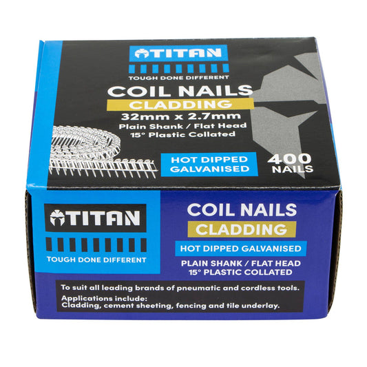 Titan Collated Coil Nail - 32 x 2.7mm - 400 Pack