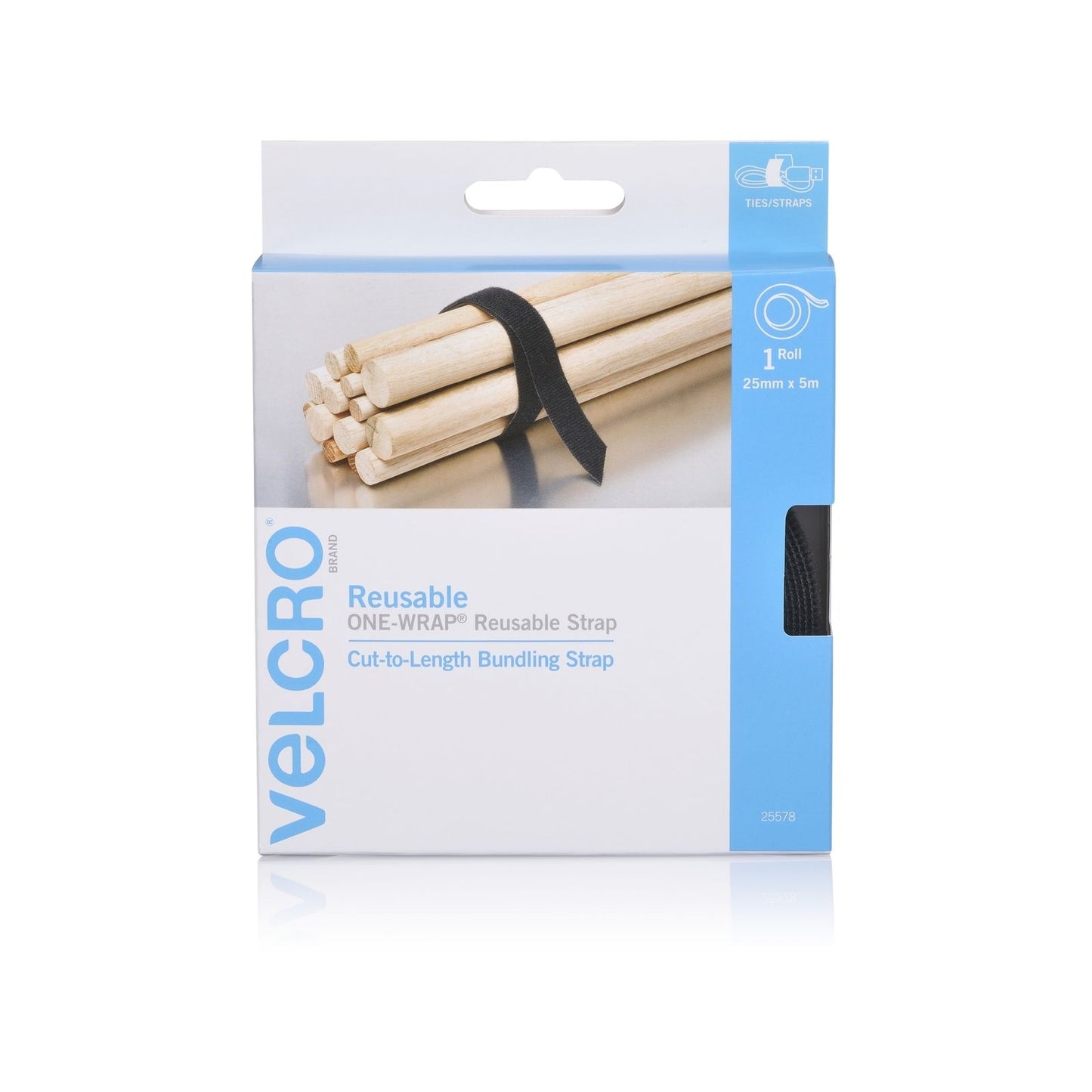 Velcro Brand Reusable Wrap - 25mm x 5m