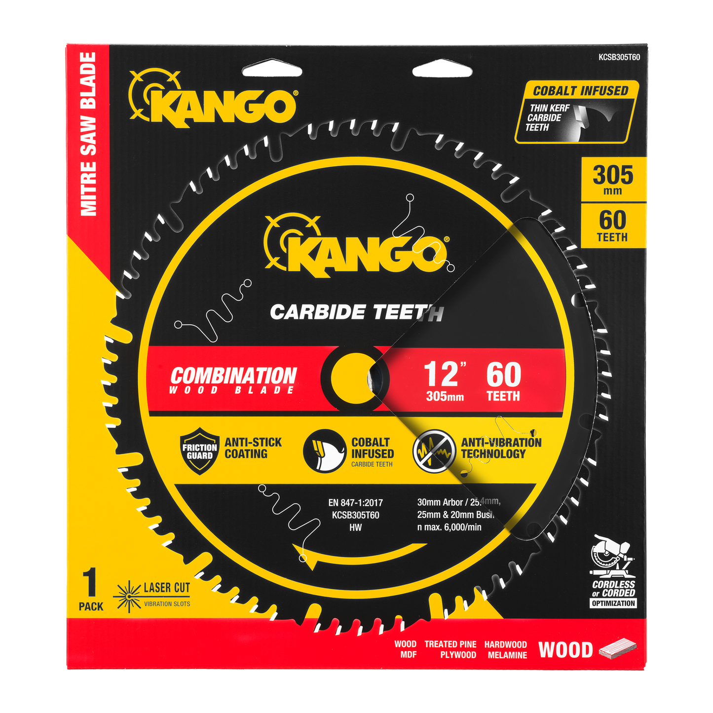 Kango Wood Mitre Saw Blade - 305mm - 60T