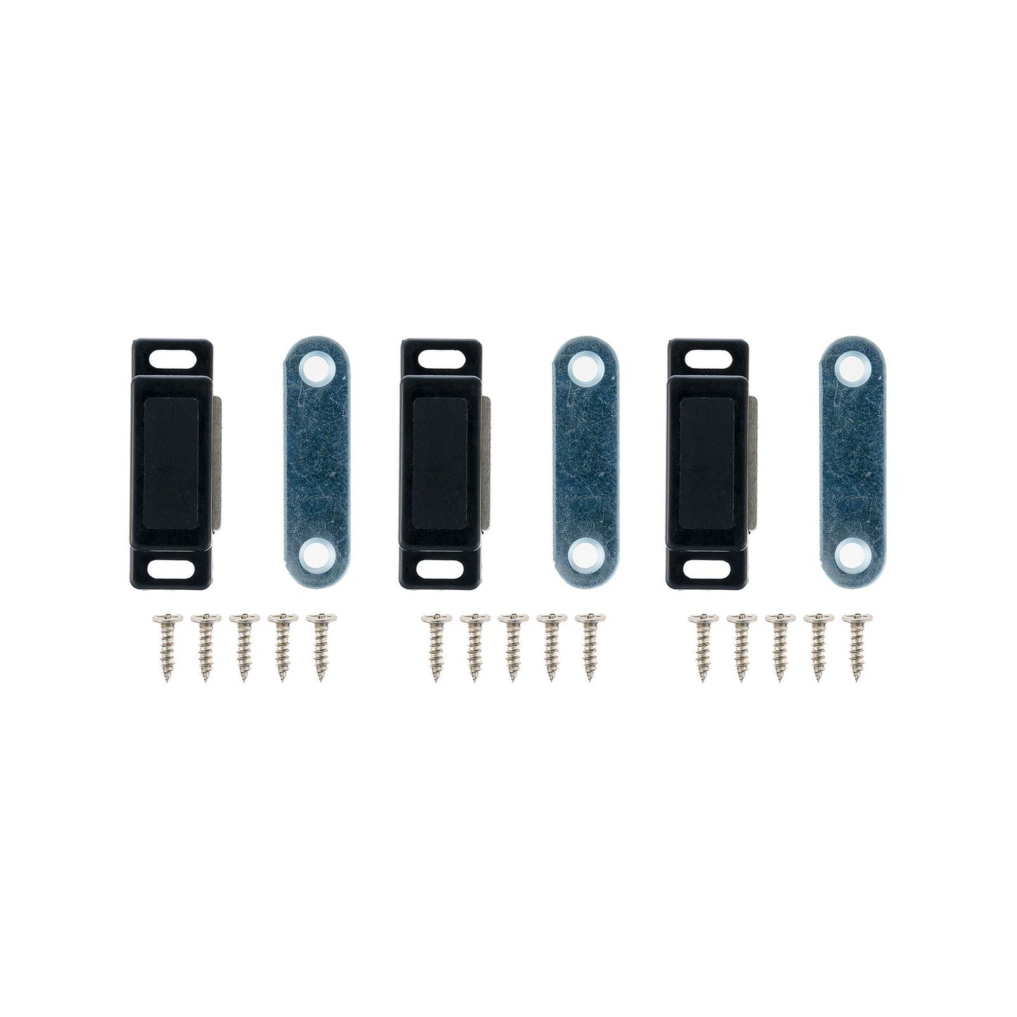 Taskmaster Magnetic Door Catch - 46mm - Black - 3 Pack