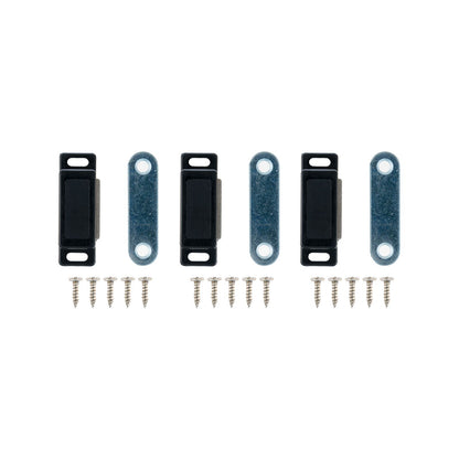 Taskmaster Magnetic Door Catch - 46mm - Black - 3 Pack