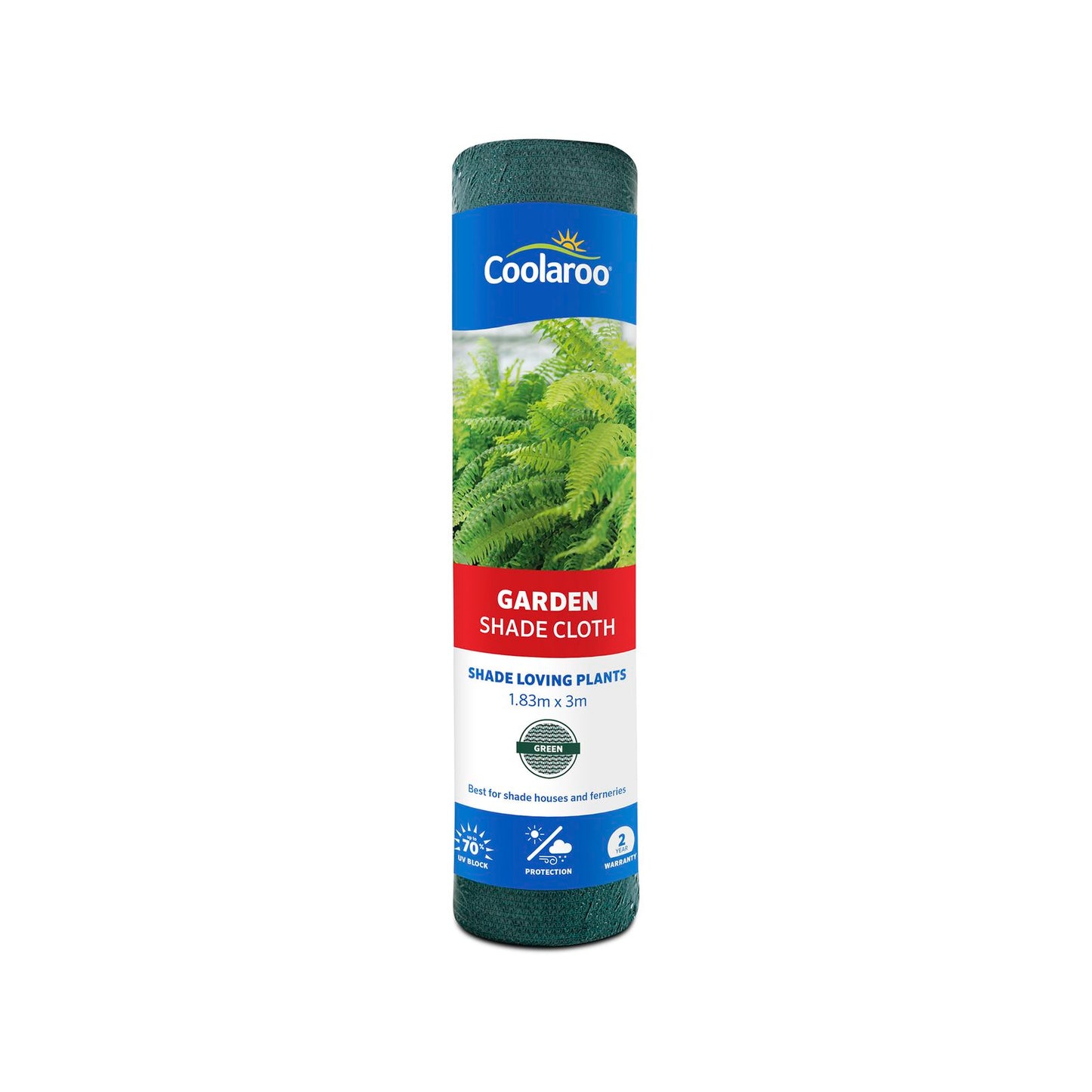 Coolaroo Garden Shade Cloth - 1.83 x 3m - Green - 70% UV