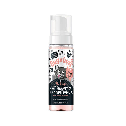 Bugalugs No Rinse Cat Shampoo and Conditioner - 200ml