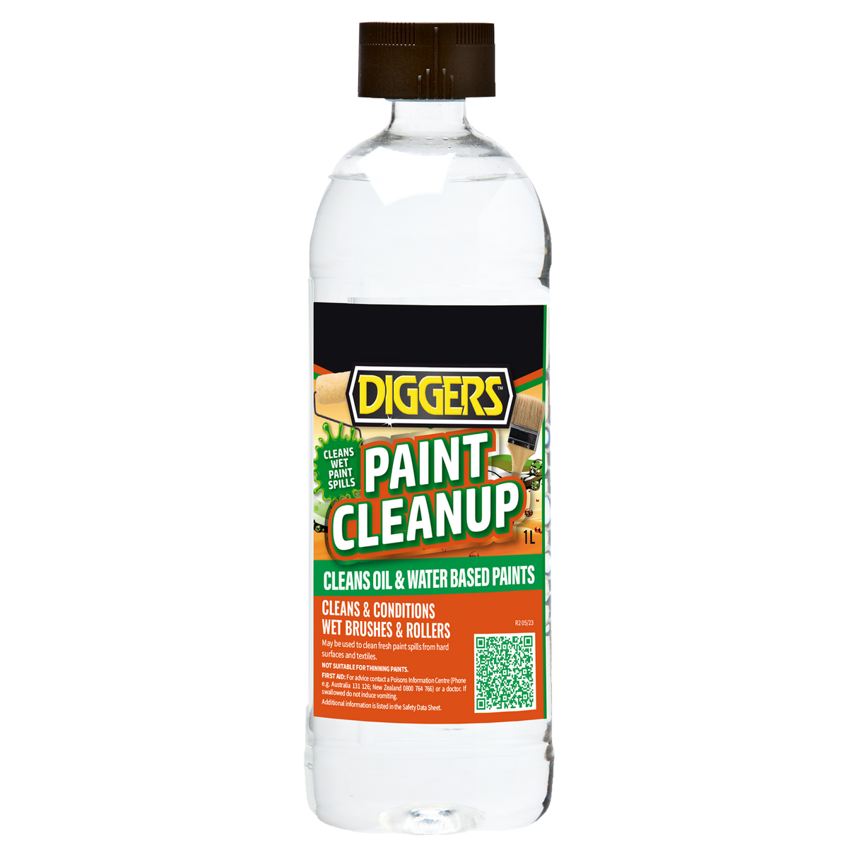 DIGGERS™ Paint Cleanup - 1L - Water Based - Low Odour