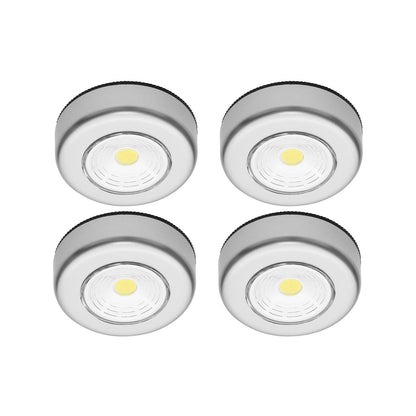 Click Led Puck Lights - 4 Pack - 168 x 25 x 68mm
