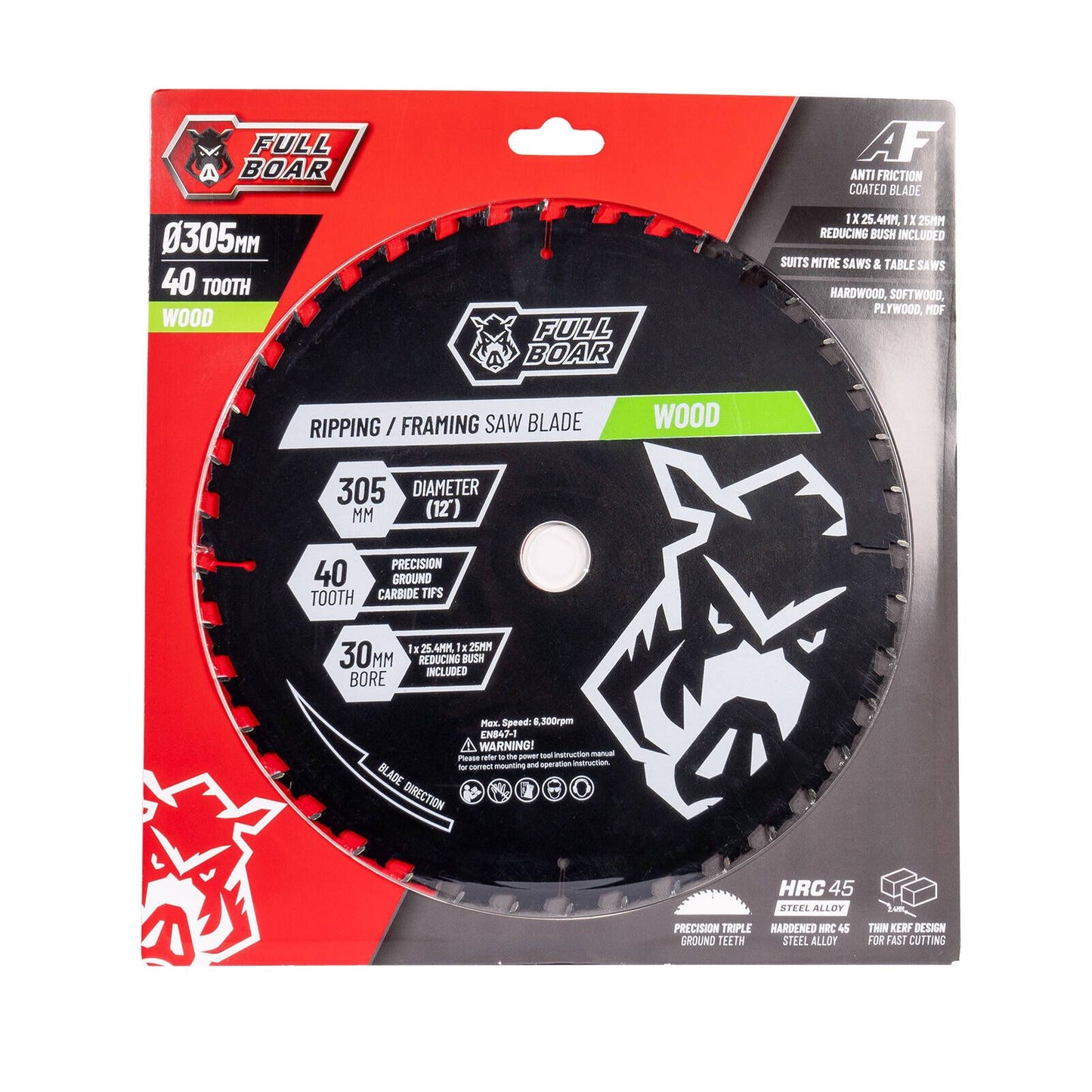 Full Boar Circular Saw Blade - 305mm - 40T