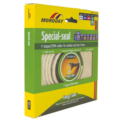 Moroday Weather Seal - 5m - Moulded EPDM Rubber - Self Adhesive