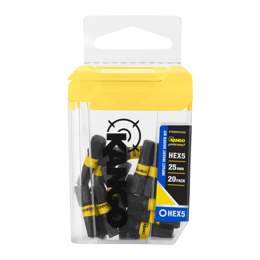 Kango Impact Driver Insert Bits 25mm HEX5 20 Pack