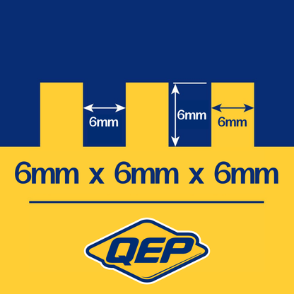 Qep Square Notch Trowel - 6mm - Stainless Steel - 280 x 115mm