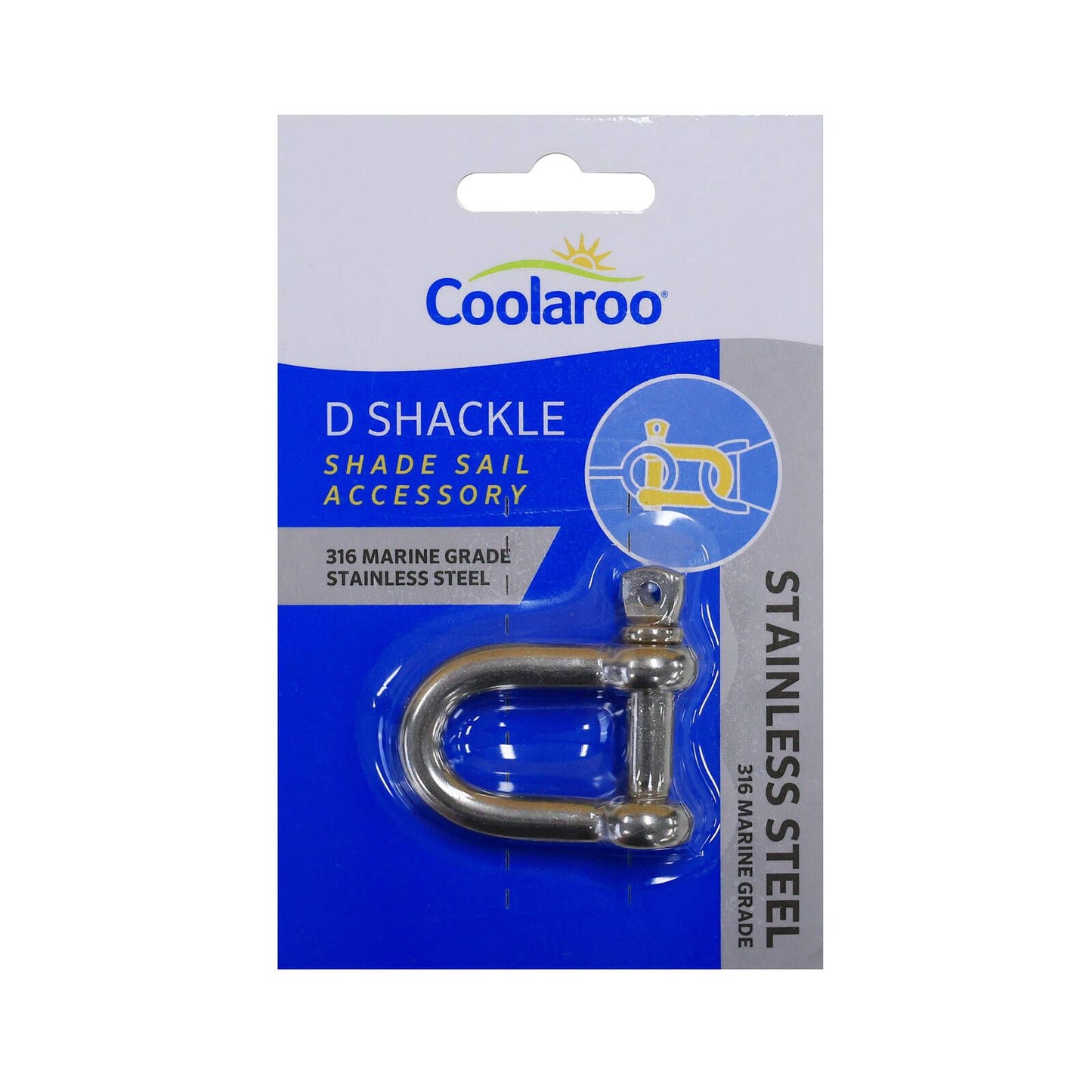 Coolaroo Shade Sail Accessory D Shackle - 45mm x 50mm