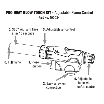 Blow Torch Adjustable Air Control - 145 x 110mm