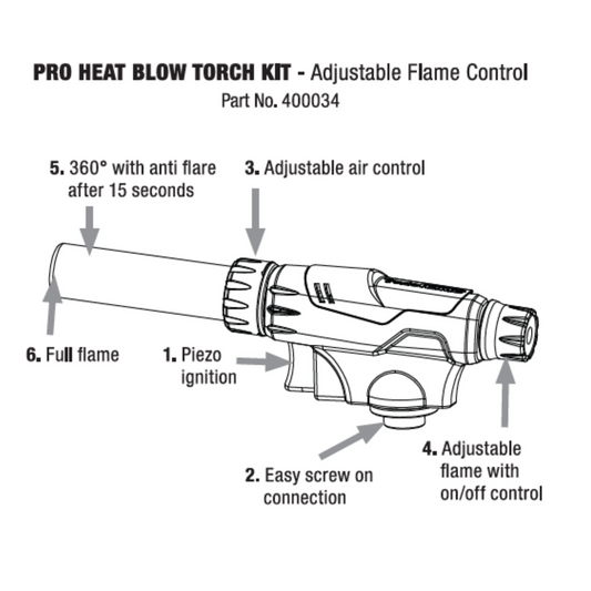 Blow Torch Adjustable Air Control - 145 x 110mm